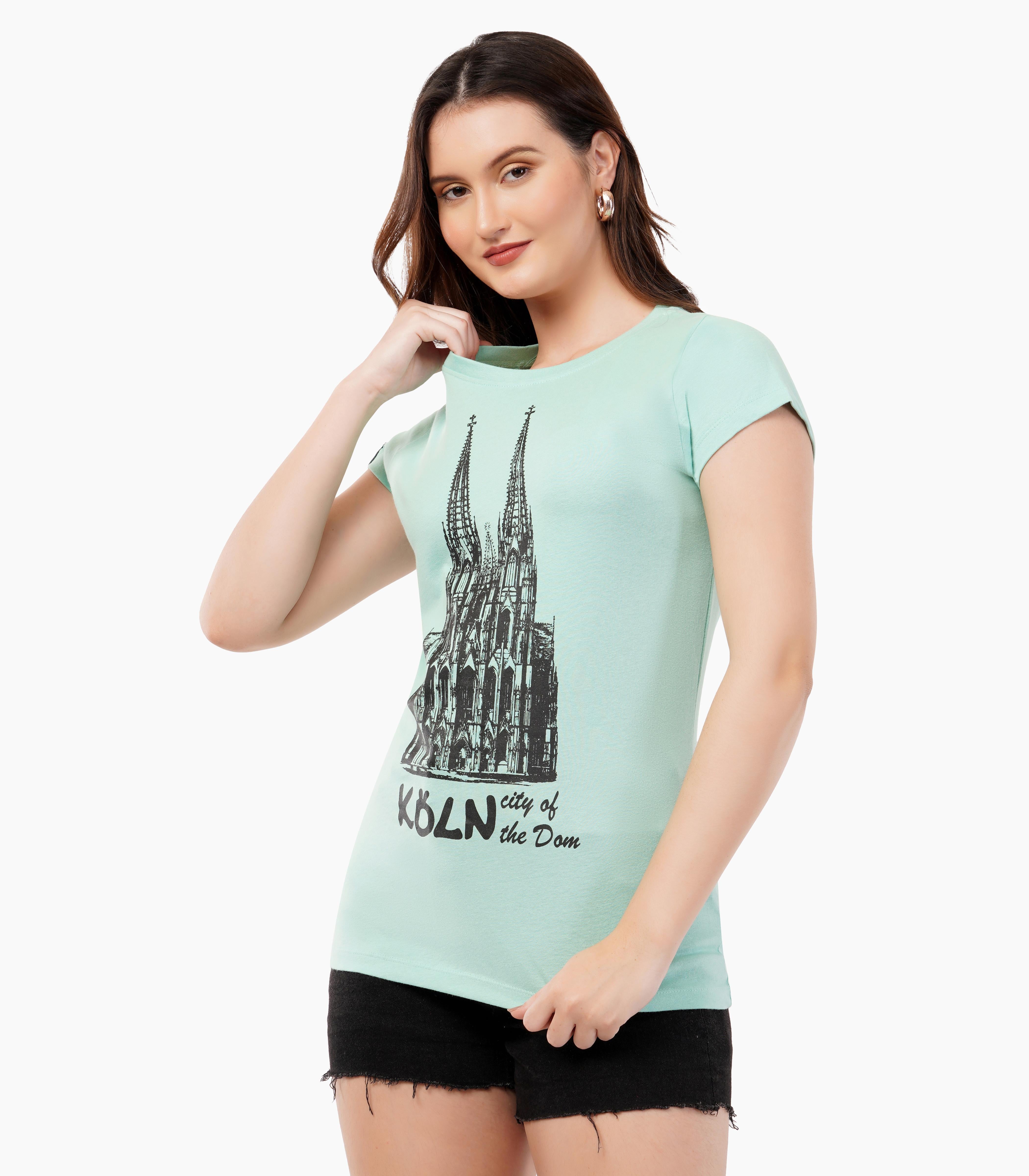 Köln Round neck T-Shirt Women-RRT430