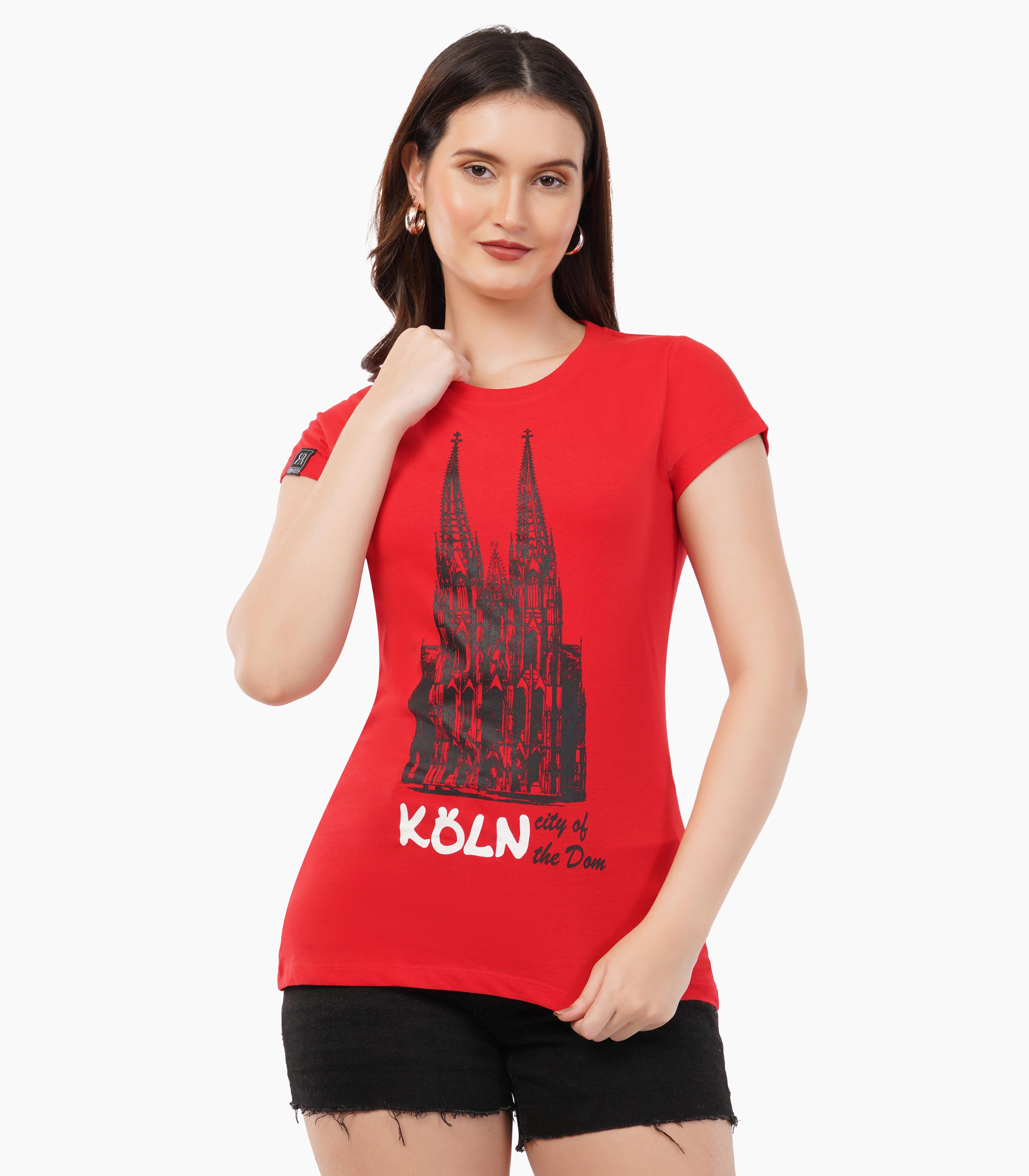 Köln Round neck T-Shirt Women-RRT431