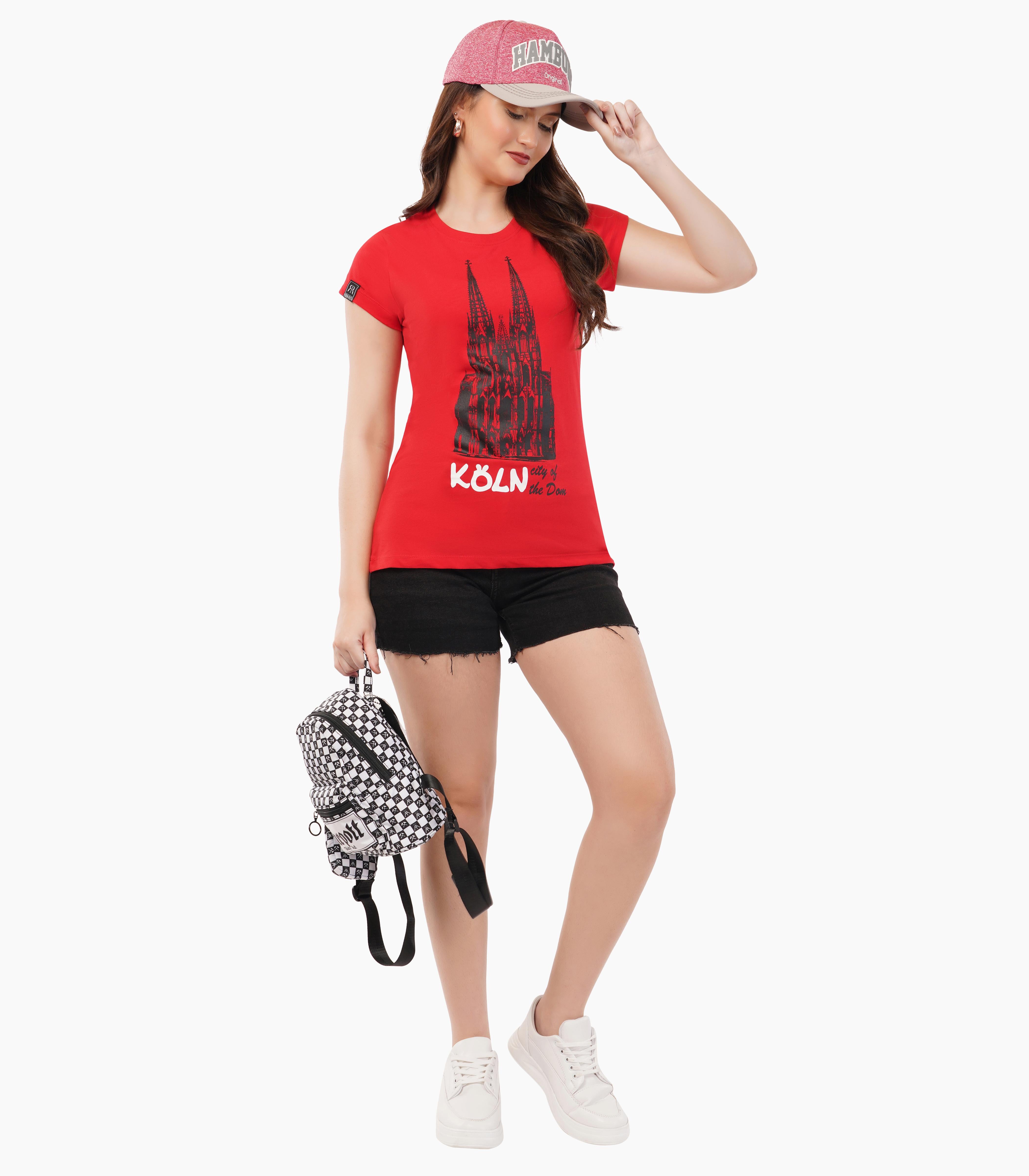 Köln Round neck T-Shirt Women-RRT431