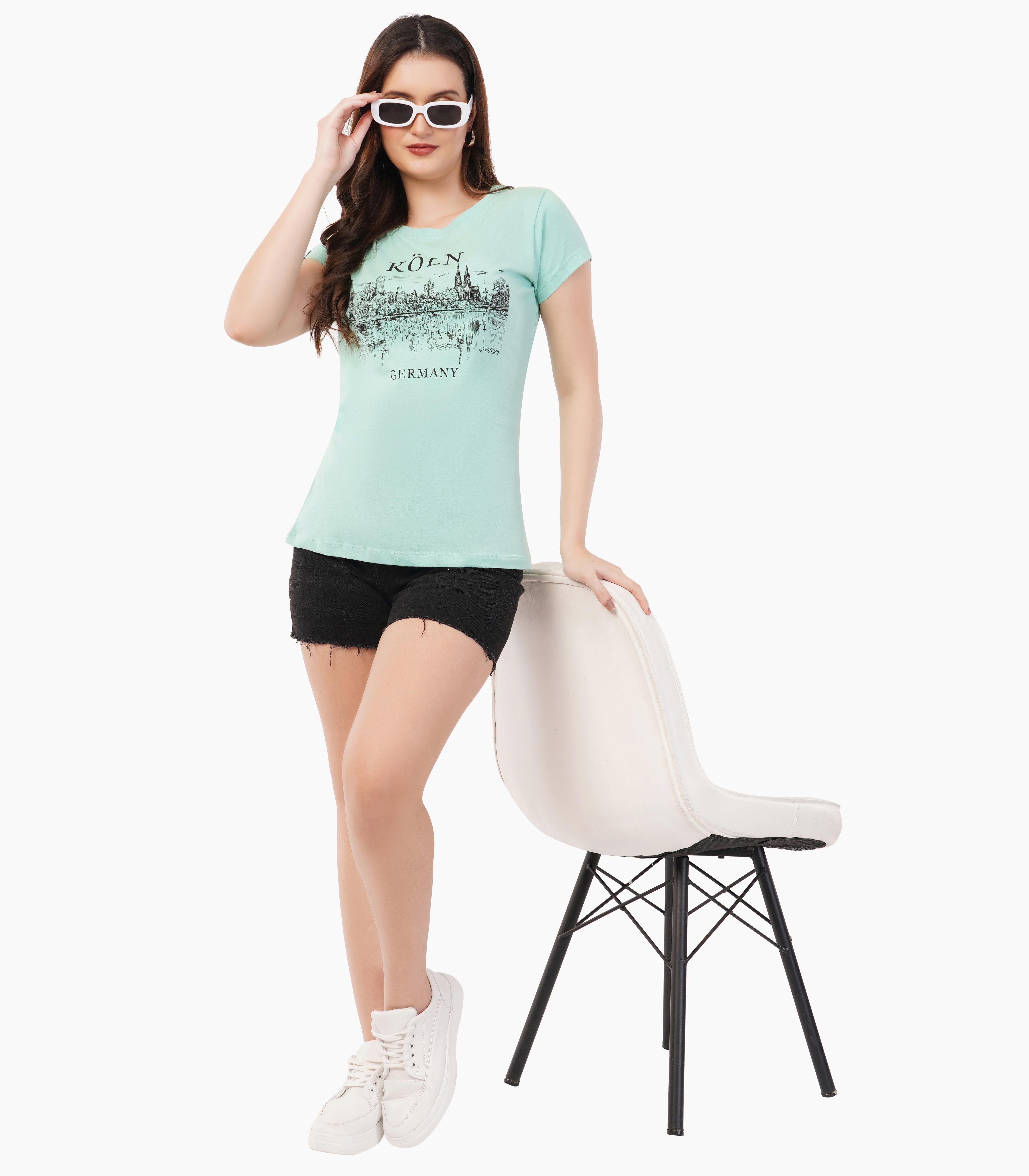 Köln Round neck T-Shirt Women-RRT440