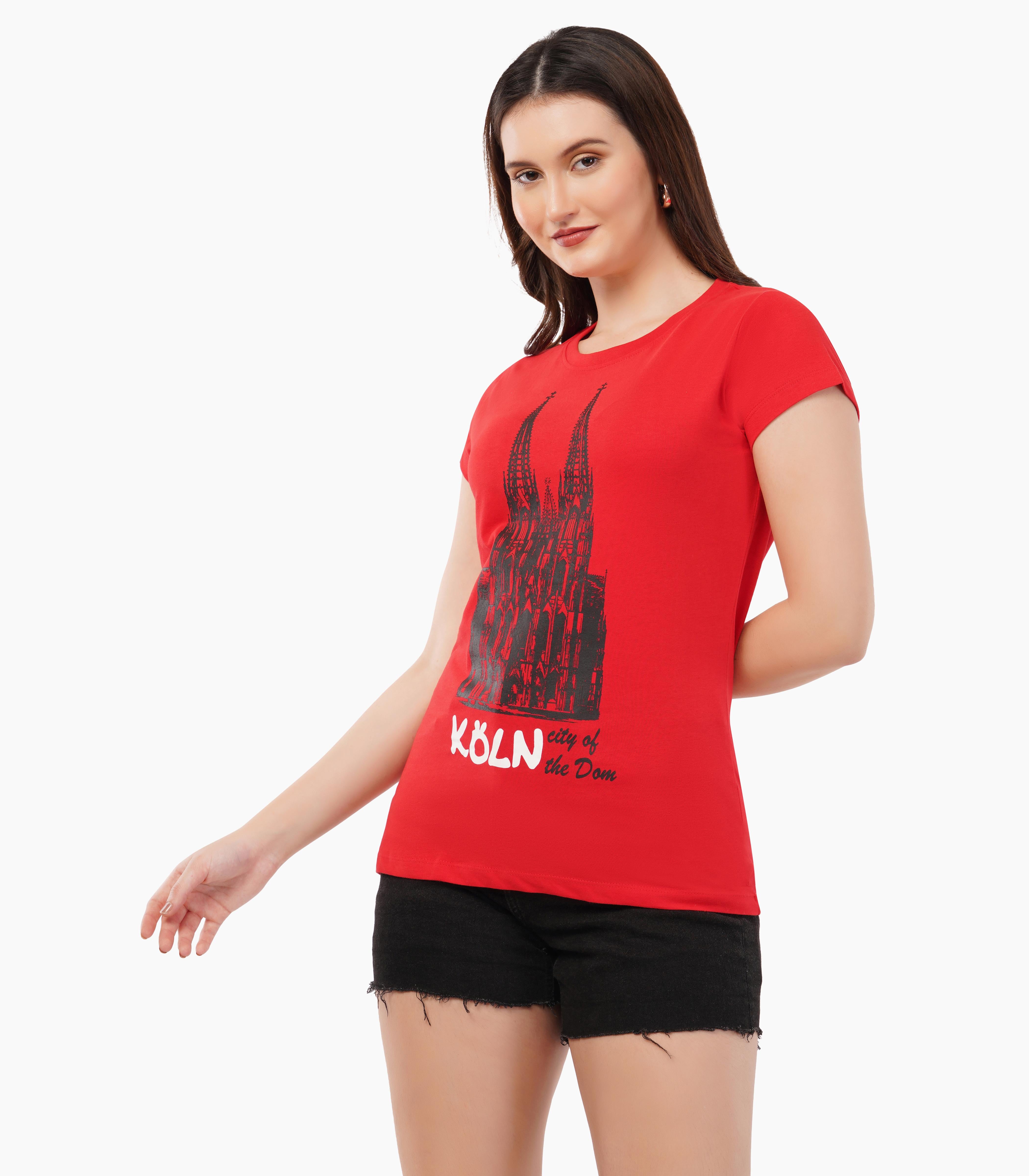 Köln Round neck T-Shirt Women-RRT431